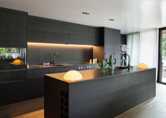 renovated kitchen-black-design